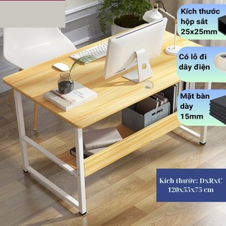 [𝗛𝗢𝗧 𝗦𝗔𝗟𝗘] Bàn làm việc khung sắt sơn tĩnh điện chịu lực cao lắp ráp dễ dàng, chắc chắn