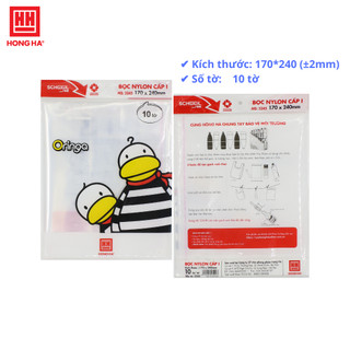 Bọc vở nilon cấp 1, vở kẻ ngang cấp 2 hồng hà