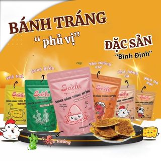 Bánh Tráng Nướng Bình ĐỊnh Ngũ Vị 45g  Bánh Tráng Sachi Giòn Thơm Ngon