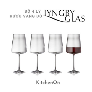 Bộ 4 ly rượu vang đỏ nhập khẩu ý lyngby glas