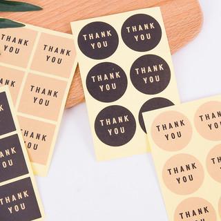 Bảng sticker 6 miếng tem dán in chữ thank you