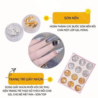 Nhũ Giấy nhũ vàng Bạc ( set 12 hũ )