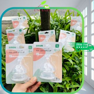 Núm ti thay thế bình sữa Jubon Hàn Quốc chính hãng size S, M, L, LL (1 núm tách vỉ, 2 núm nguyên vỉ)