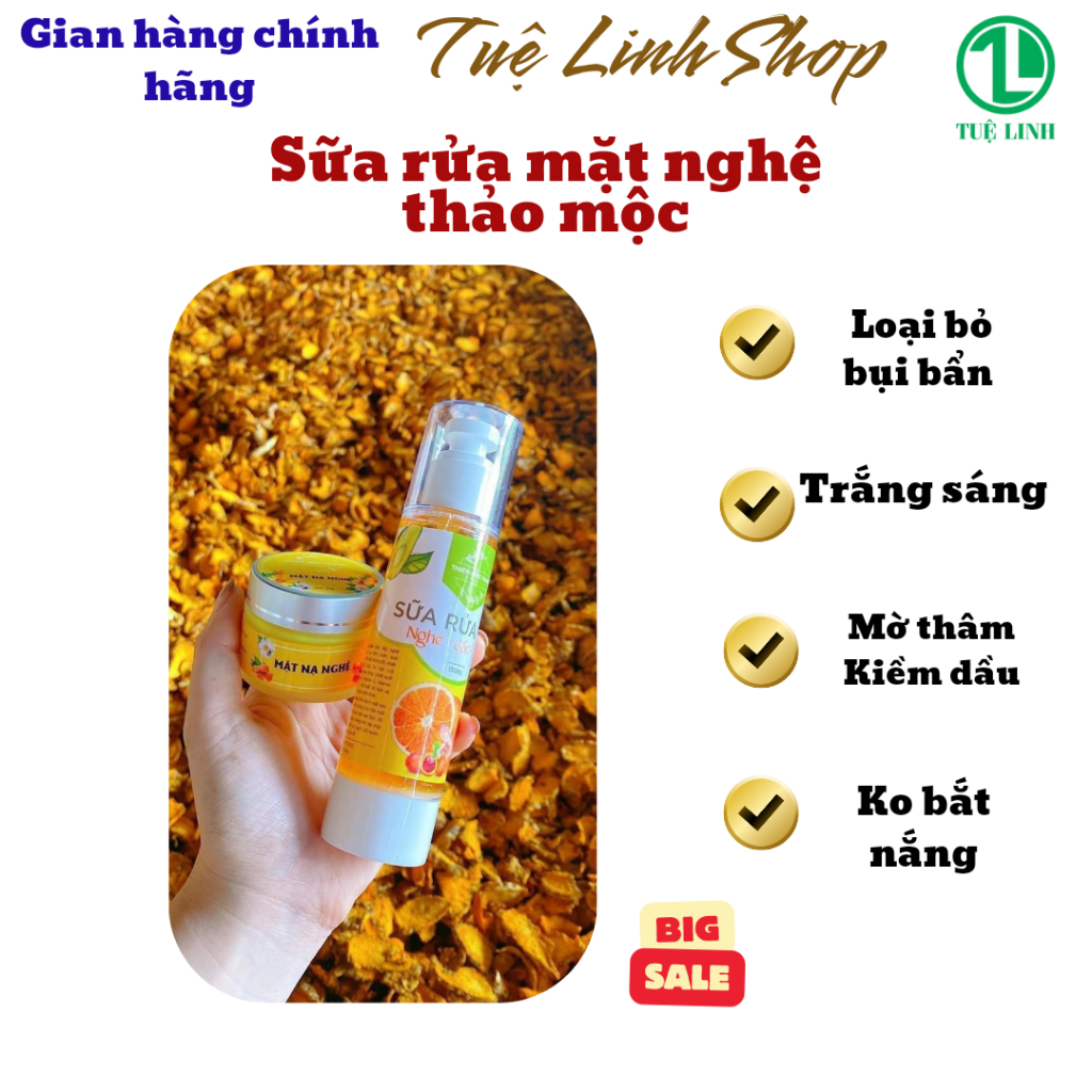 Sữa rửa mặt nghệ, gấc, cam handmade
