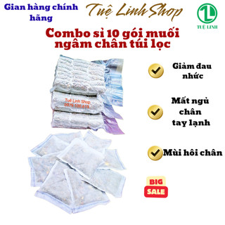 Combo sỉ 10kg muối thảo dược ngâm chân túi lọc hút chân không Tuệ Linh