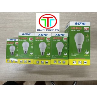 Đèn led bulb mpe công suất 3w 5w 7w 9w 12w ánh sáng trắng vàng