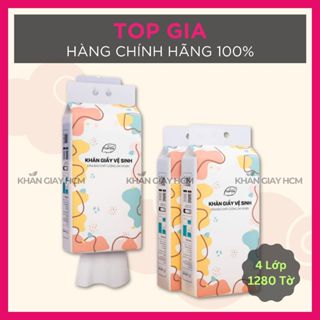 HOẢ TỐC THÙNG 4 GÓI 1280 TỜ KHĂN GIẤY RÚT TREO TƯỜNG TOP GIA CHÍNH HÃNG -