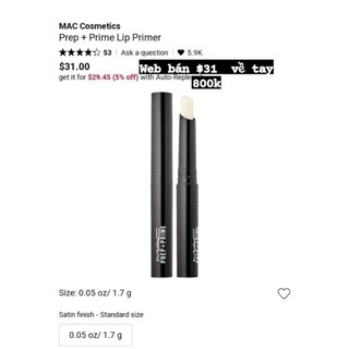 [Auth - Hàng us] Son Lót Môi MAC PREP + PRIME