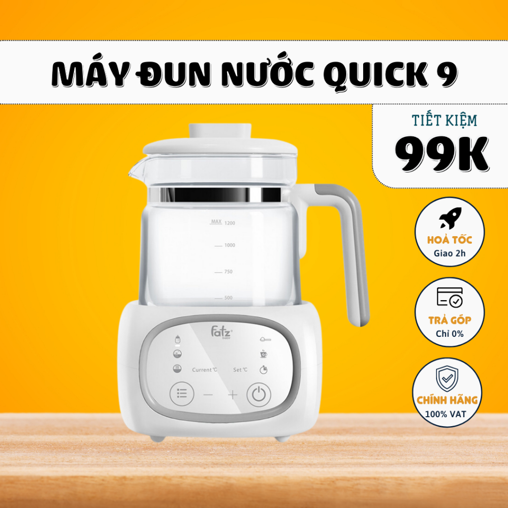 Máy đun nước và hâm nước pha sữa điện tử QUICK 9 FATZBABY FB3526TN