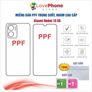 Dán PPF Xiaomi Redmi 10 5G bảo vệ màn hình chống vân tay tự phục hồi vết xước - Love Phone