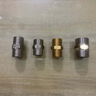 Kép ren đồng, kép ren inox 304, kép ren 15 nối 2 đầu ren ngoài