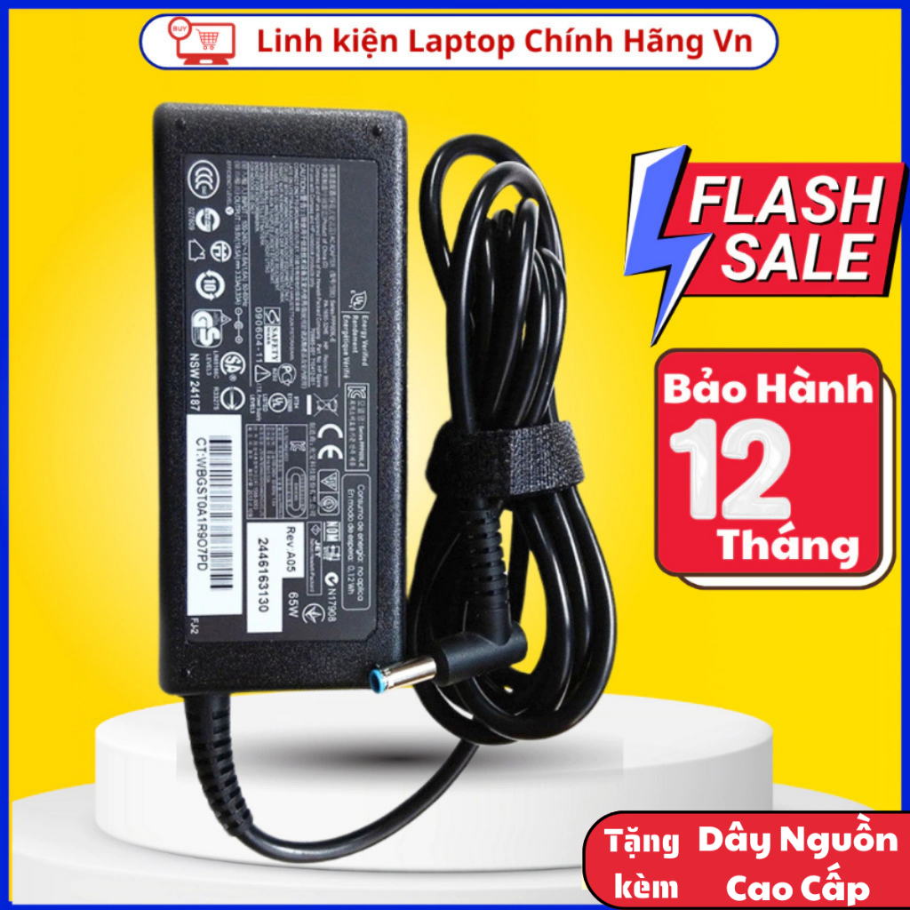 Sạc Laptop HP chân kim nhỏ / sạc HP chân kim to 19v - 4.74a / 19.5v - 4.62a, 65w - 90w 18.5v - 3.5a Bảo Hành 12 tháng