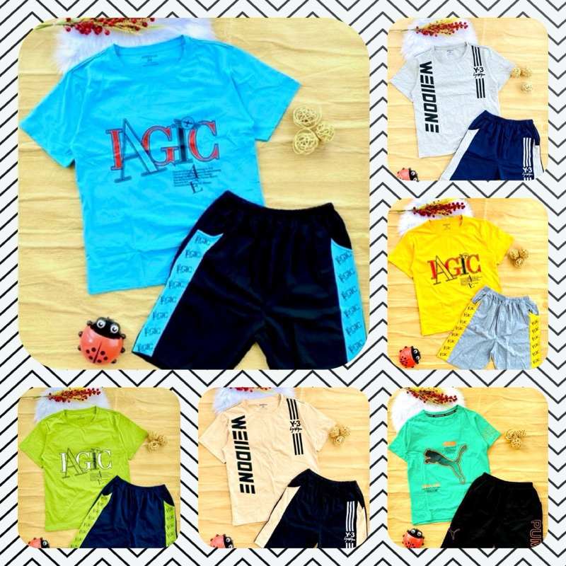 🚗 Bộ coton hàng shop bé trai 60-75kg