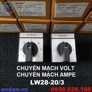 Công tắc chuyển mạch volt 7 vị trí lw28-20a, chuyển mạch ampe 4 vị trí lw28-20/3