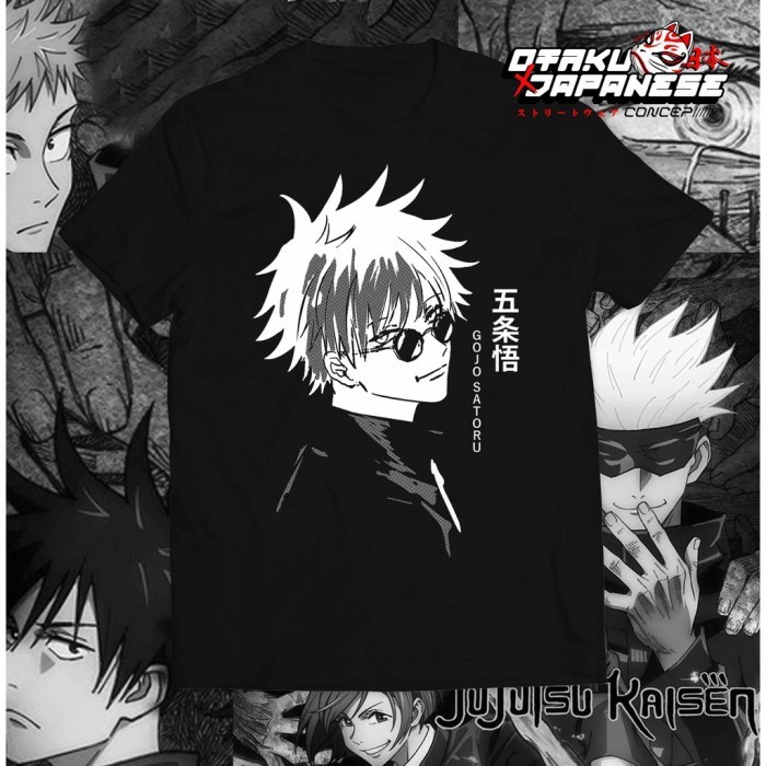 BST Áo thun đen In Hình anime Jujutsu Kaisen - Gojo Satoru Nam Nữ Đủ Size Giá rẻ