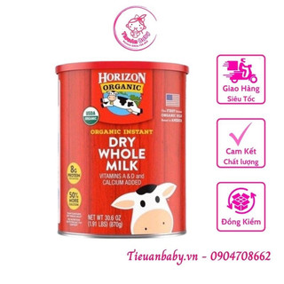 [2026 Bay air ] Sữa Tươi Nguyên Kem Dạng Bột Horizon Organic Whole Milk 870gr