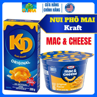 Nui ăn liền phô mai cheddar kraft macaroni & cheese - mac and cheese nui mì
