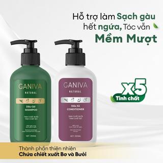 Dầu xả tinh chất bơ bưởi Ganiva 350ml dành cho tóc xơ yếu, gãy rụng kích thích mọc tóc tự nhiên giúp tóc chắc khỏe