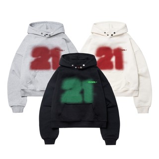 Áo khoác nữ isme "21 forever halftone" boxy hoodie