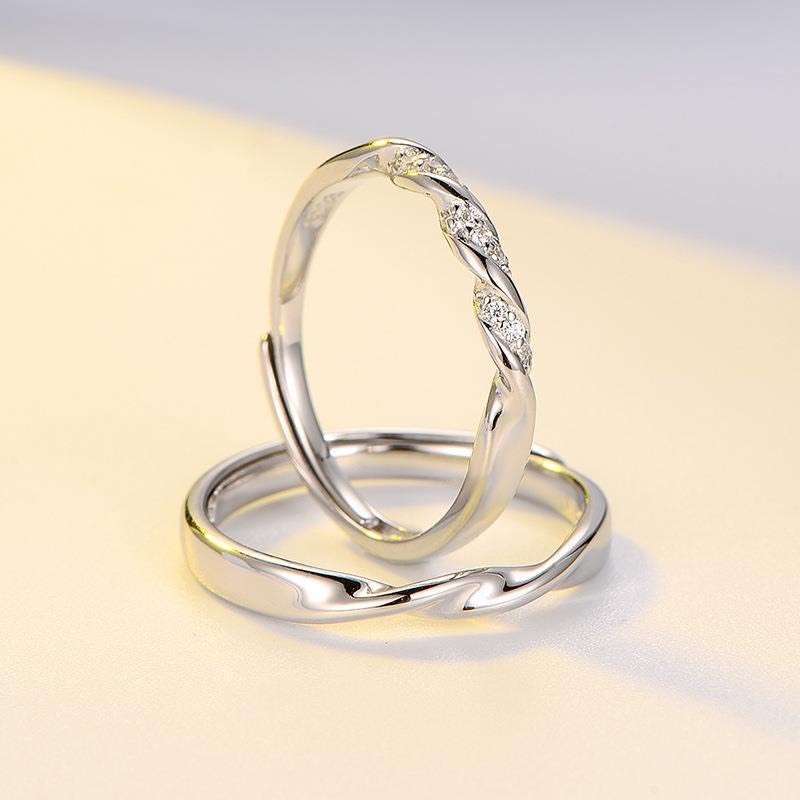 Nhẫn Đôi Bạc Dreamsilver, Nhẫn Cặp My Beloved Chỉnh Được Size ND010