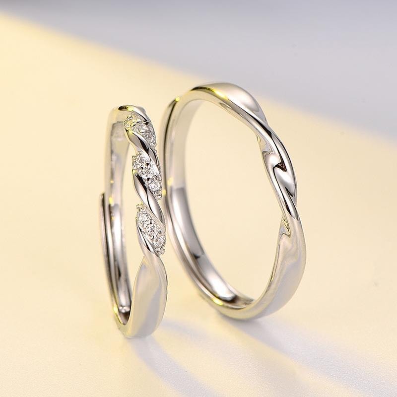 Nhẫn Đôi Bạc Dreamsilver, Nhẫn Cặp My Beloved Chỉnh Được Size ND010