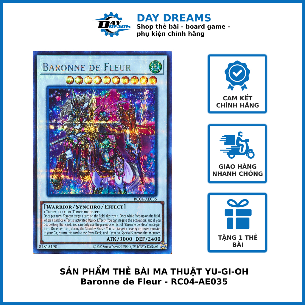 Thẻ bài Yugioh: Baronne de Fleur - RC04-AE035 - Ultra rare/Ultimate rare/Secret rare