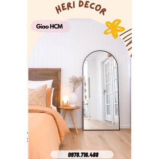Gương soi toàn thân viền kim loại nhôm xước cao cấp