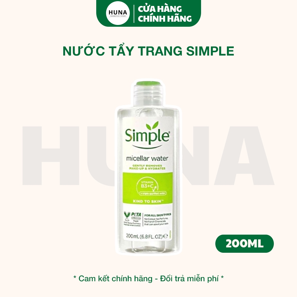 [Hàng Cty] Nước Tẩy Trang SIMPLE 200ml