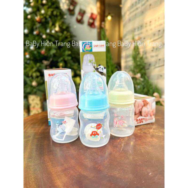 Bình sữa Baby Lops cho bé sơ sinh, dung tích 60ml 140ml 250ml - chống sặc an toàn cho bé, có vạch chia tiện lợi