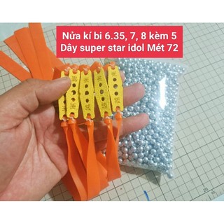 5 Dây Super star 0.65 + Nửa kí bi 6.35, 7, 8 bi vòng bi trục xe đạp