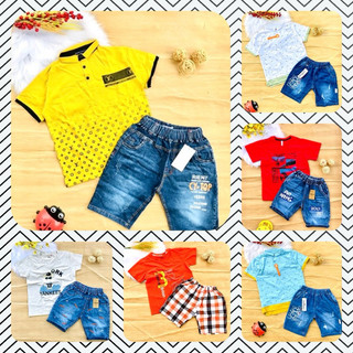 🚗 Bộ cotton hàng shop bé trai từ 35-55kg