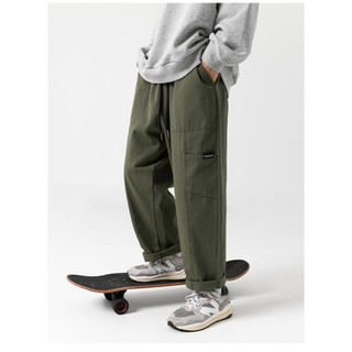 Quần dài nam dáng suông kaki phong cách unisex dày dặn thoáng mát