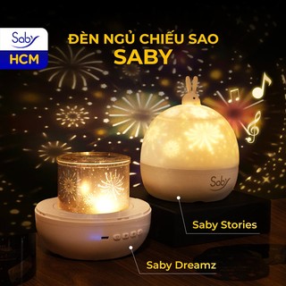 Đèn ngủ chiếu sao Saby hình lễ hội loa bluetooth đèn chiếu trần 3D,BH 12 tháng, pin sạc, xoay 360 độ