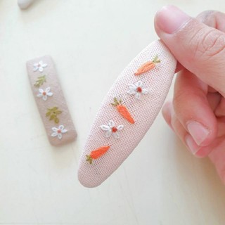 [ Tiệm Tháng Tư ] Kẹp Tóc Thêu Handmade
