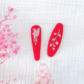 [ Tiệm Tháng Tư ] Kẹp Tóc Thêu Handmade