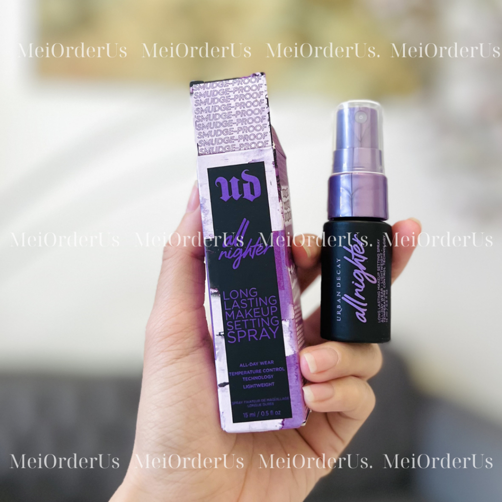 [Tem phụ Tmall] Xịt khoá make up Giũ Nền Urban Decay All Nighter Long Lasting Makeup Spray Minisize 15ml
