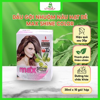 Dầu gội nhuộm nâu hạt dẻ Max Shine Color (tặng kèm bao tay)