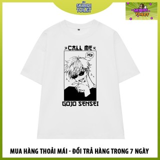 [JUJUTSU KAISEN] Áo thun Chú thuật hồi chiến form rộng tay lỡ unisex nam nữ chất vải cotton65 in hình sắc nét