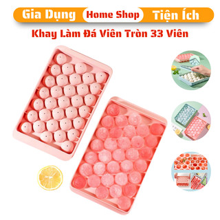 Khay đá bi tròn tủ lạnh 33 viên có nắp đậy Khay làm đá