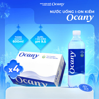 Combo 4 thùng 24 chai nước ion kiềm Ocany chai 600ml
