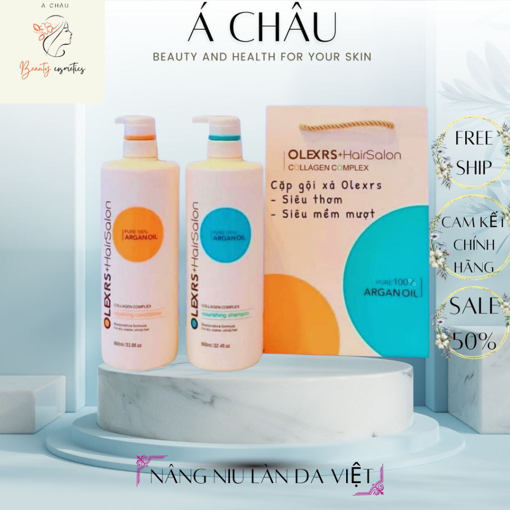 Cặp gội xả Olexrs Hair salon 960ml giảm rụng , mọc tóc . hương thơm lâu , mượt tóc , dưỡng tóc đẹp