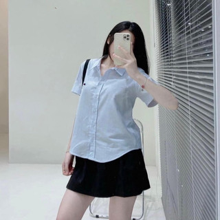 ÁO SƠ MI CỘC TAY CHAM NỮ