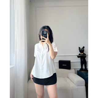 ÁO SƠ MI CỘC TAY CHAM NỮ