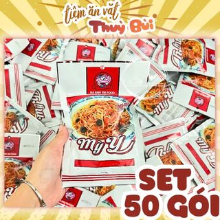  Bịch 50 Gói Snack Mỳ Ý Ba Anh Em Chua Cay Tăm Cay Tuổi Thơ đồ ăn vặt nội địa Tiệm ăn vặt Thuỳ Bùi 