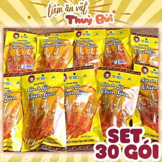 Bịch 30 Gói Bim Bim Cánh Gà Chiên Giòn Vela, Snack Tăm Cay, Que Cay Cổng Trường, Tiệm ăn vặt Thuỳ Bùi