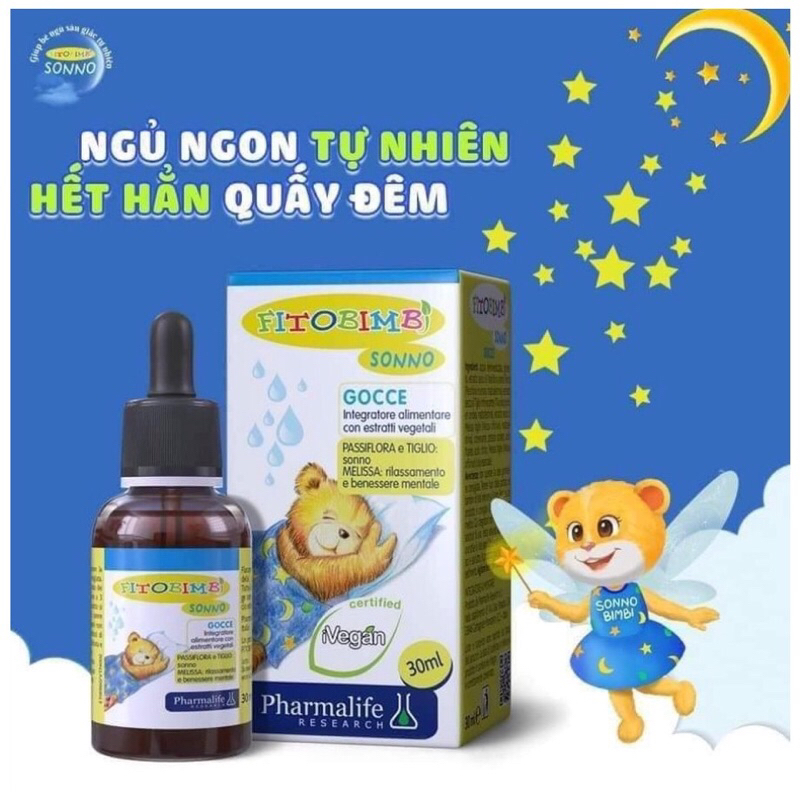 Siro Fitobimbi Sonno giúp bé ngủ ngon chai 30ml