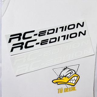 Tem Nhãn Dán Sticker Chữ RC Edition Dán Phuộc Nhiều Dòng Xe Với Phối Màu Đen Trắng, Decal Lột Được Seal, Tem Chống Nước