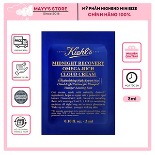 Gói Kem Dưỡng Phục Hồi Ban Đêm Kiehl's Midnight Recovery Omega Rich Cloud 3ml