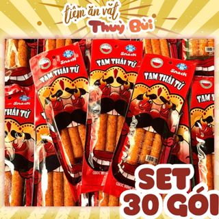 Bịch 30 Gói Snack Tam Thái Tử Làm Từ Bột Mì, nem nướng phên, đồ ăn vặt, Bà Tuyết Diamond