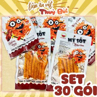  Bịch 30 Gói Snack Mỳ Sốt Cay Làm Từ Bột Mì Que Cay Tuổi Thơ nem nướng phên đồ ăn vặt Bà Tuyết Diamond 